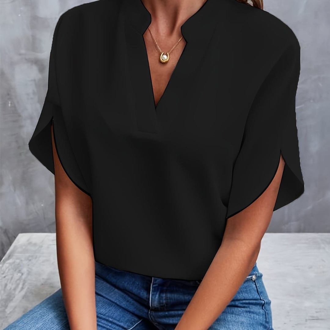 Ember | Elegantní halenka s véčkovým výstřihem