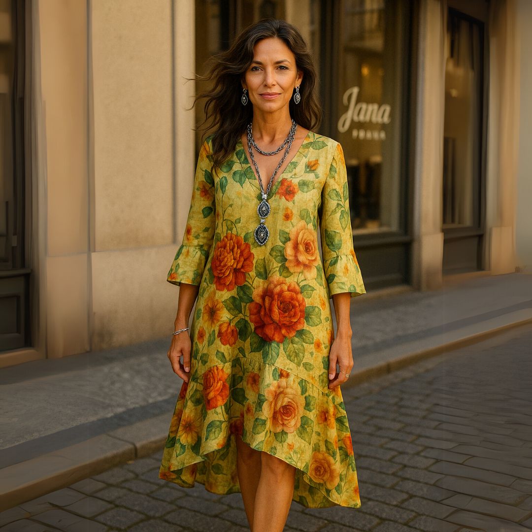 Běla | Boho šaty s květinovým vzorem