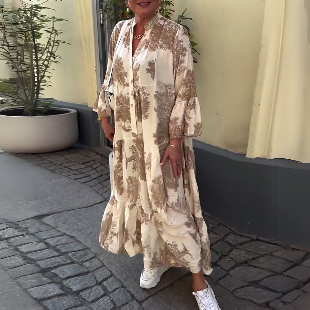 Boženka | Elegantní maxi šaty s retro šarmem
