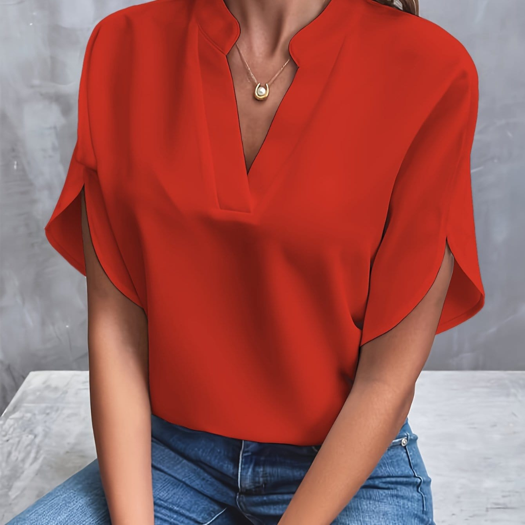 Ember | Elegantní halenka s véčkovým výstřihem