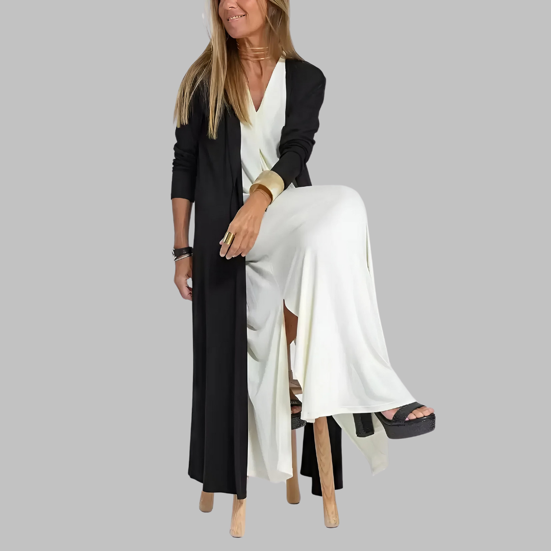 Jana | Elegantní maxi šaty + odpovídající svetr NABÍZÍME JAKO DÁREK