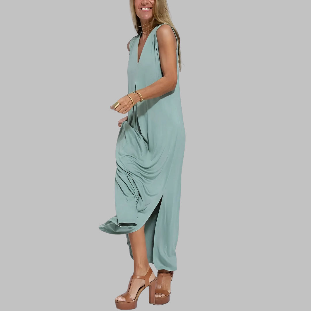 Jana | Elegantní maxi šaty + odpovídající svetr NABÍZÍME JAKO DÁREK