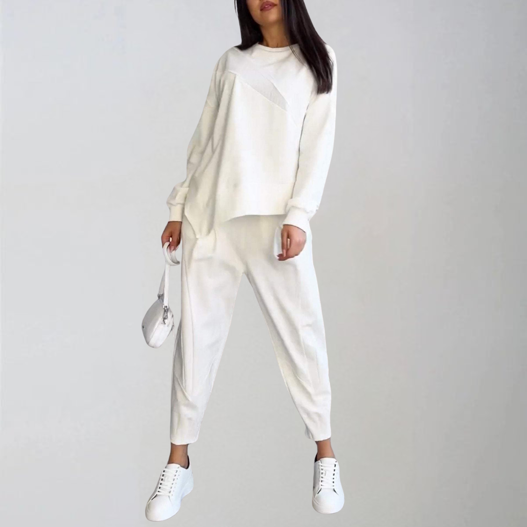 Babette | Stylový dvoudílný set s kulatým výstřihem